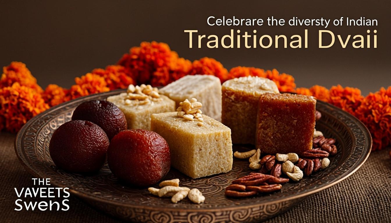 Premium Indian sweets arrangement