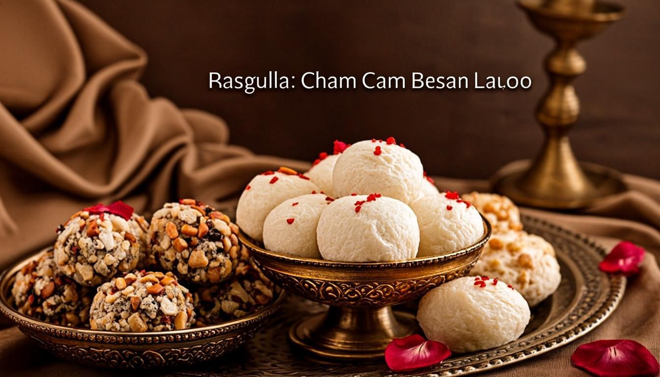 Premium Indian sweets arrangement